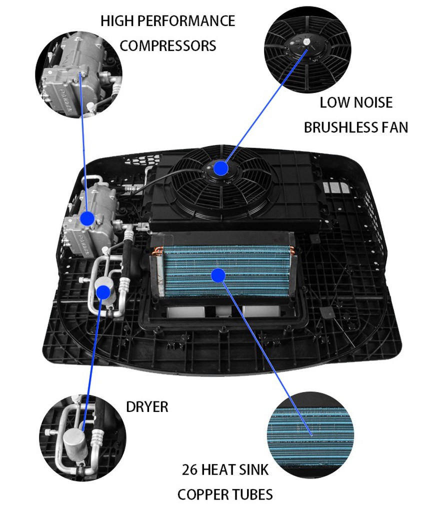 Detail of 24v truck parking air conditioner Detail of 24v truck parking air conditioner