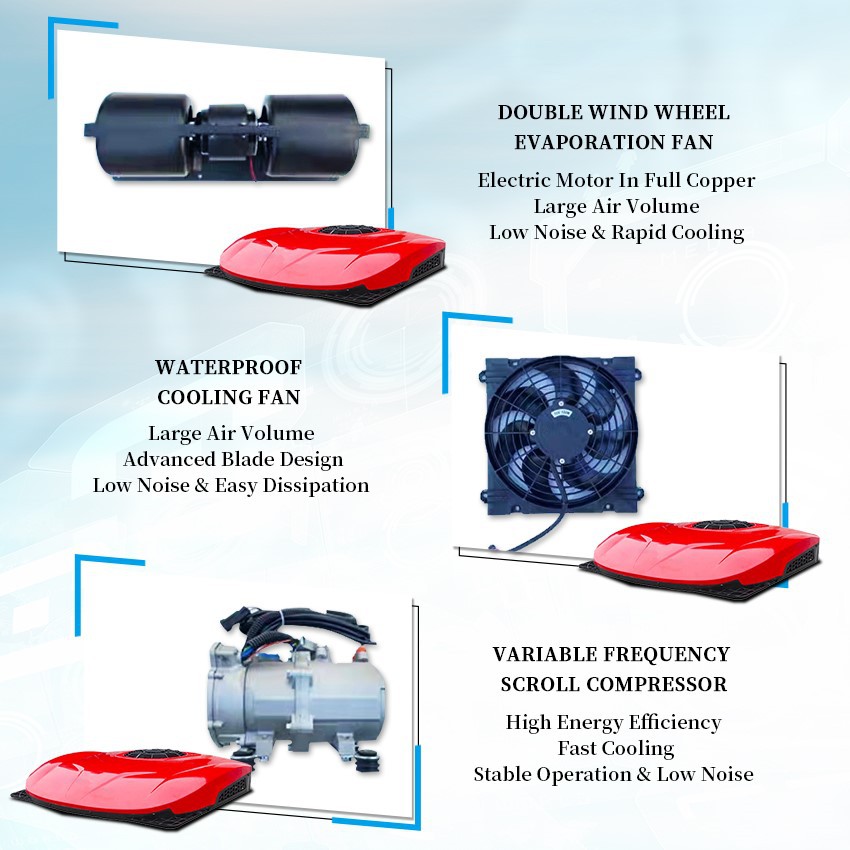 Detail of 24v truck parking air conditioner Detail of 24v truck parking air conditioner