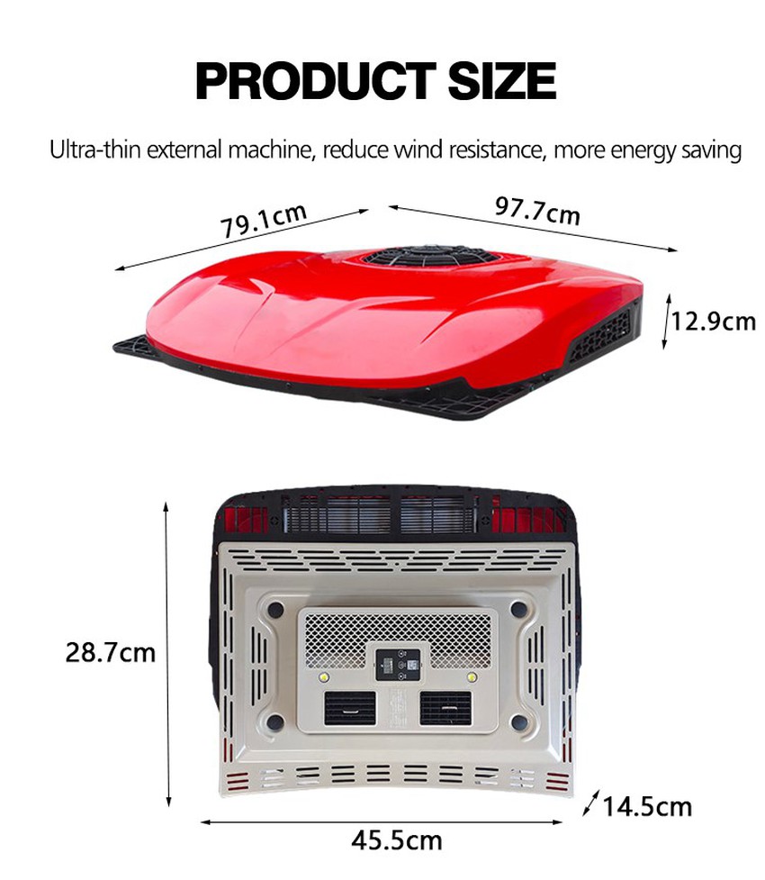 Dimension of 24v truck parking air conditioner Dimension of 24v truck parking air conditioner