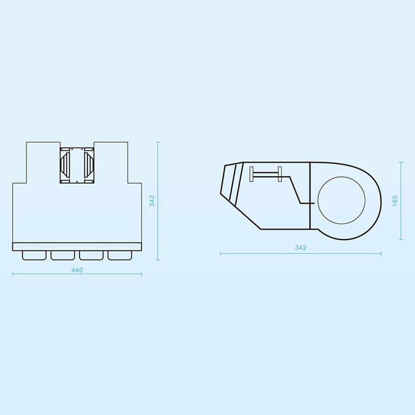 Dimension of electric car air conditioner evaporator unit Dimension of electric car air conditioner evaporator unit